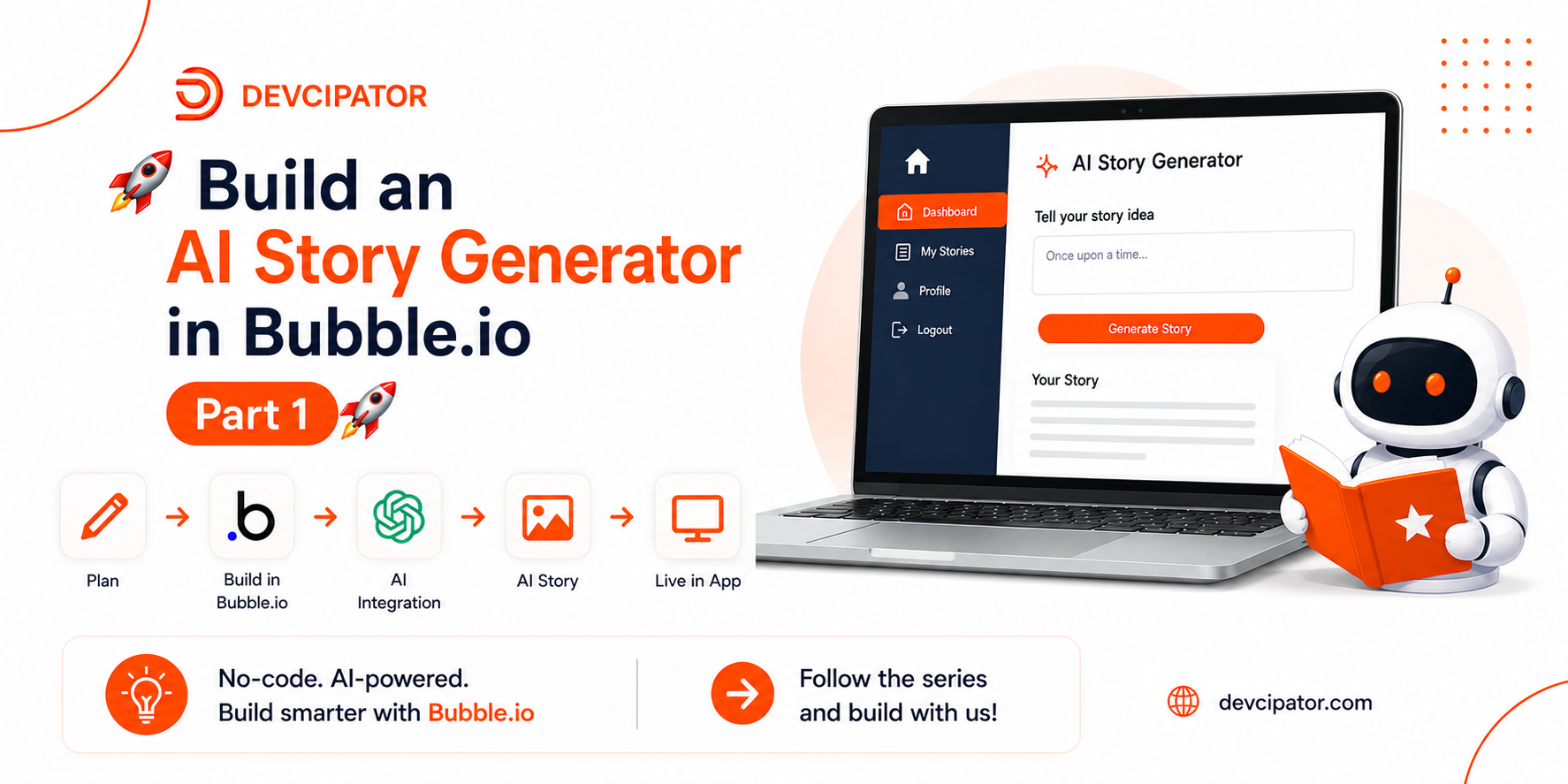Build a AI Story Generation App in Bubble.io | Part 1 - Figma Flow & Auth System — Devcipator blog