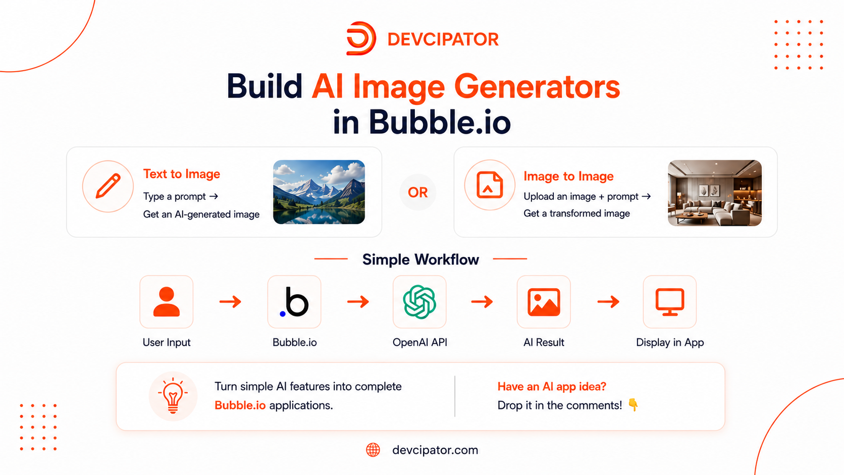 Build AI Image Generation in Bubble.io with OpenAI API (Text-to-Image + Image-to-Image)
