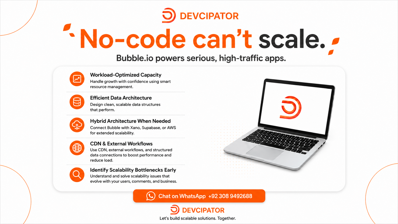 No-Code Apps Can't Scale? Here's Why That's a Myth — Devcipator blog